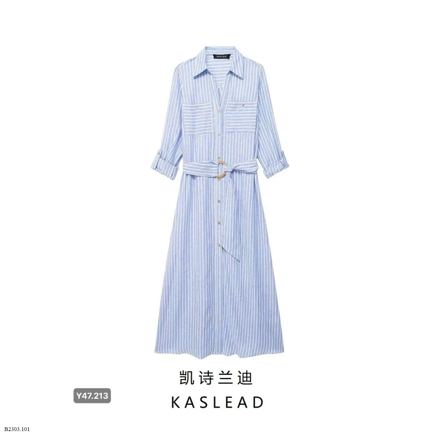 VÁY SƠMI KẺ hãng KASLEAD     Sỉ 235k