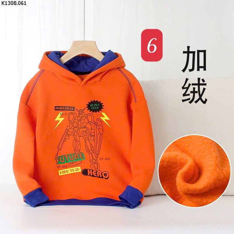 ÁO NỈ HOODIE BÉ TRAI   Si 120k