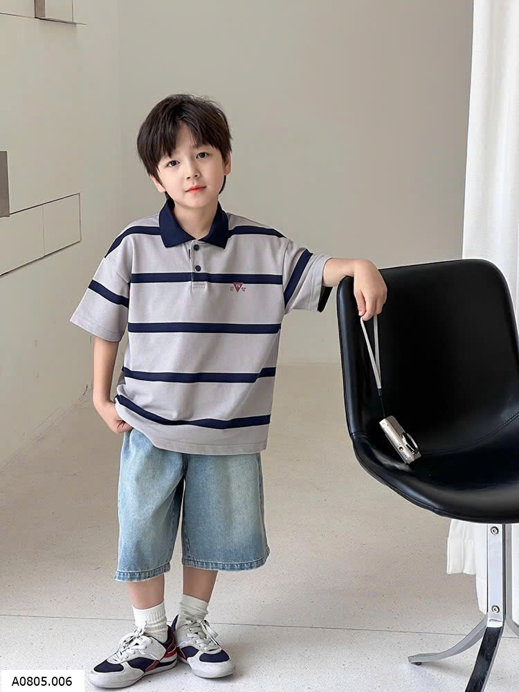 ÁO PHÔNG CỔ POLO AMBB BÉ TRAI  Sỉ Giá: sz 90-150/sz 160/sz170 : 115/ 126 / 135