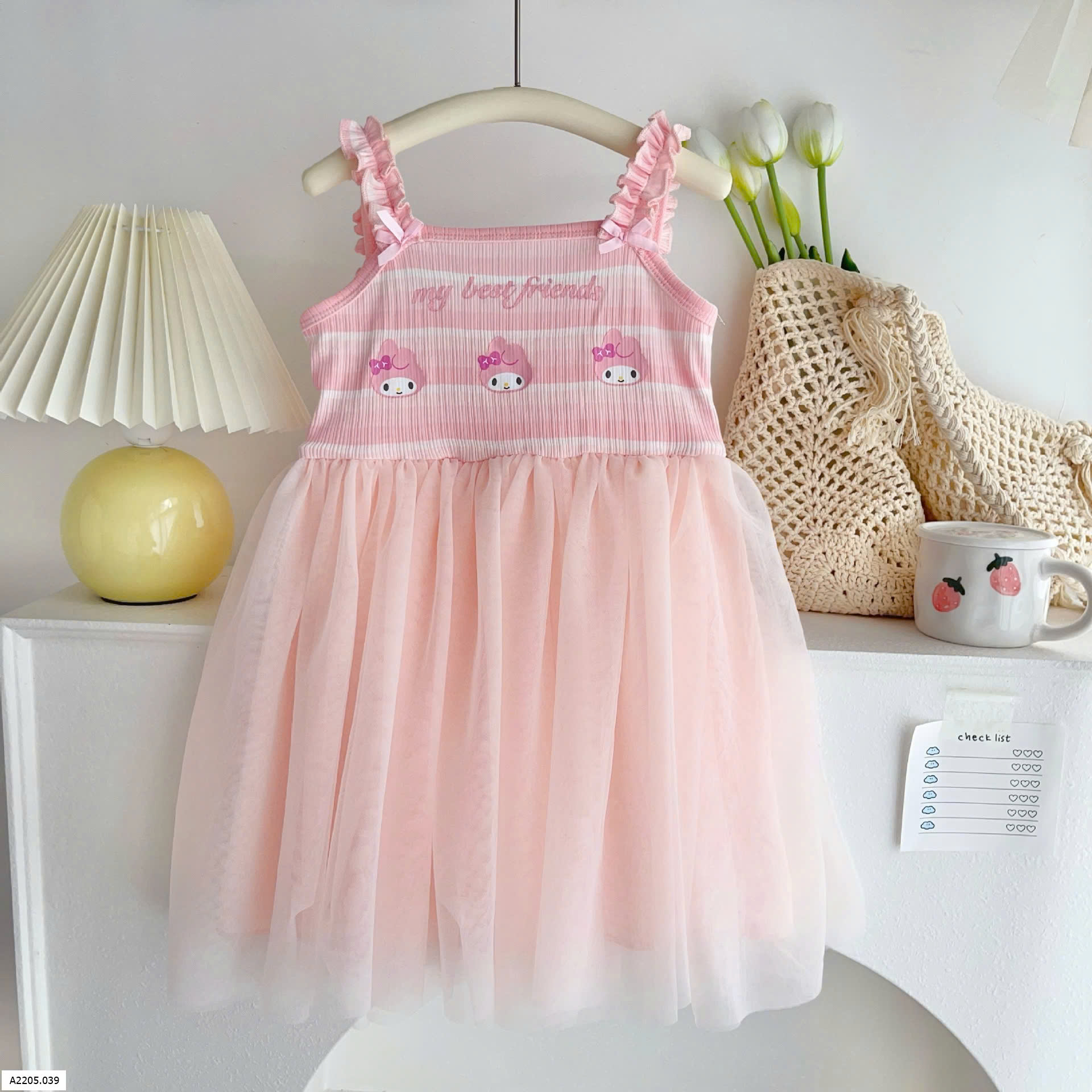 Váy dây bèo melody  Sỉ 96k