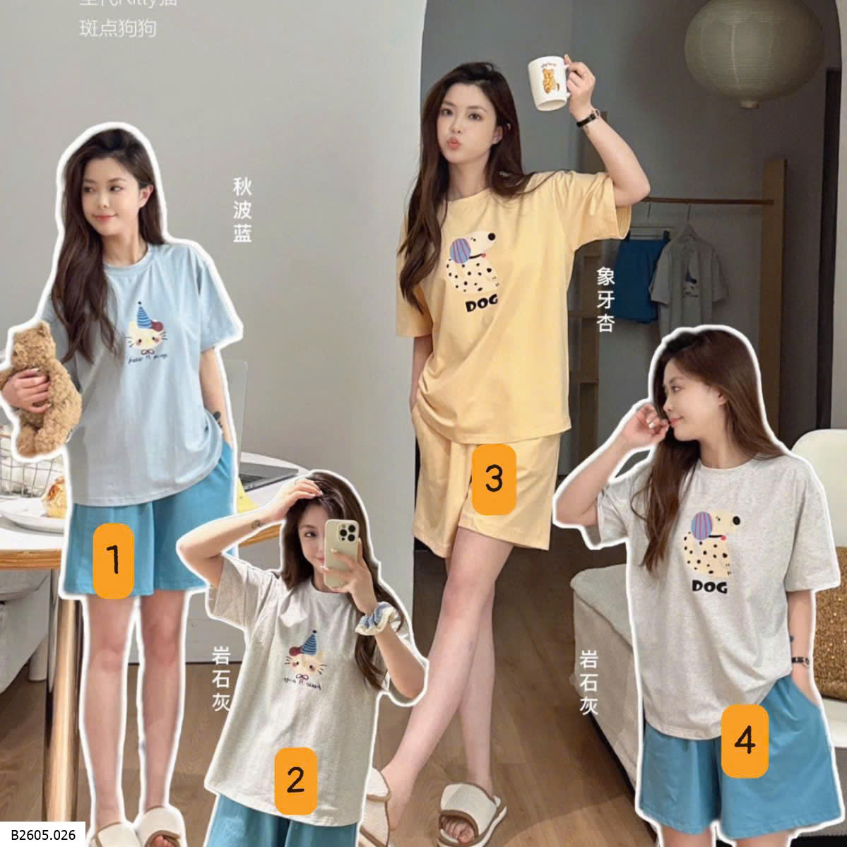 BỘ MẶC NHÀ CHO NỮ  Sỉ Giá:  Bộ cộc: 178k Bộ dài: 216k