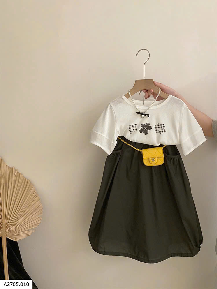 SÉT ÁO PHÔNG MIX CHÂN VÁY DÀI  Sỉ  giá 238k