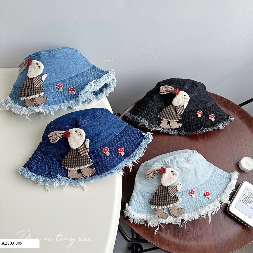 BUCKET JEANS GẮN THỎ Sỉ 103k