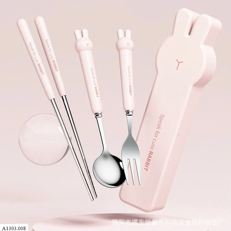 SET THÌA NĨA INOX   Sỉ 51k/ 1 bộ ( đũa + thìa + nĩa + hộp) 