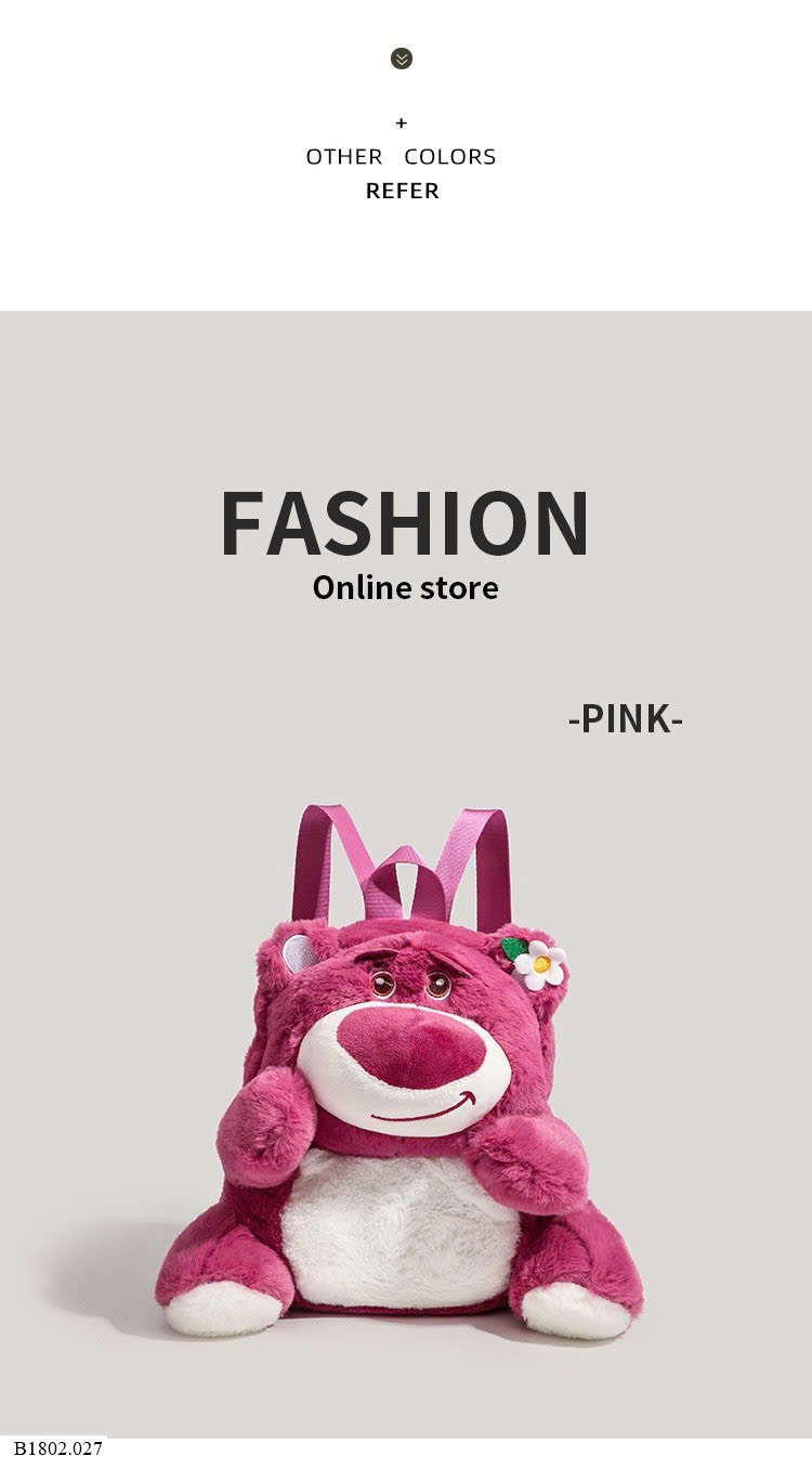 BALO GẤU DÂU SIÊU CUTE NHÀ CHARHP&KEJNT Sỉ 91k