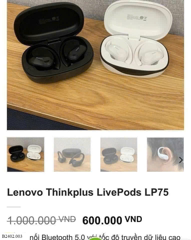 TAI NGHE LENOVOO  Sỉ 180k