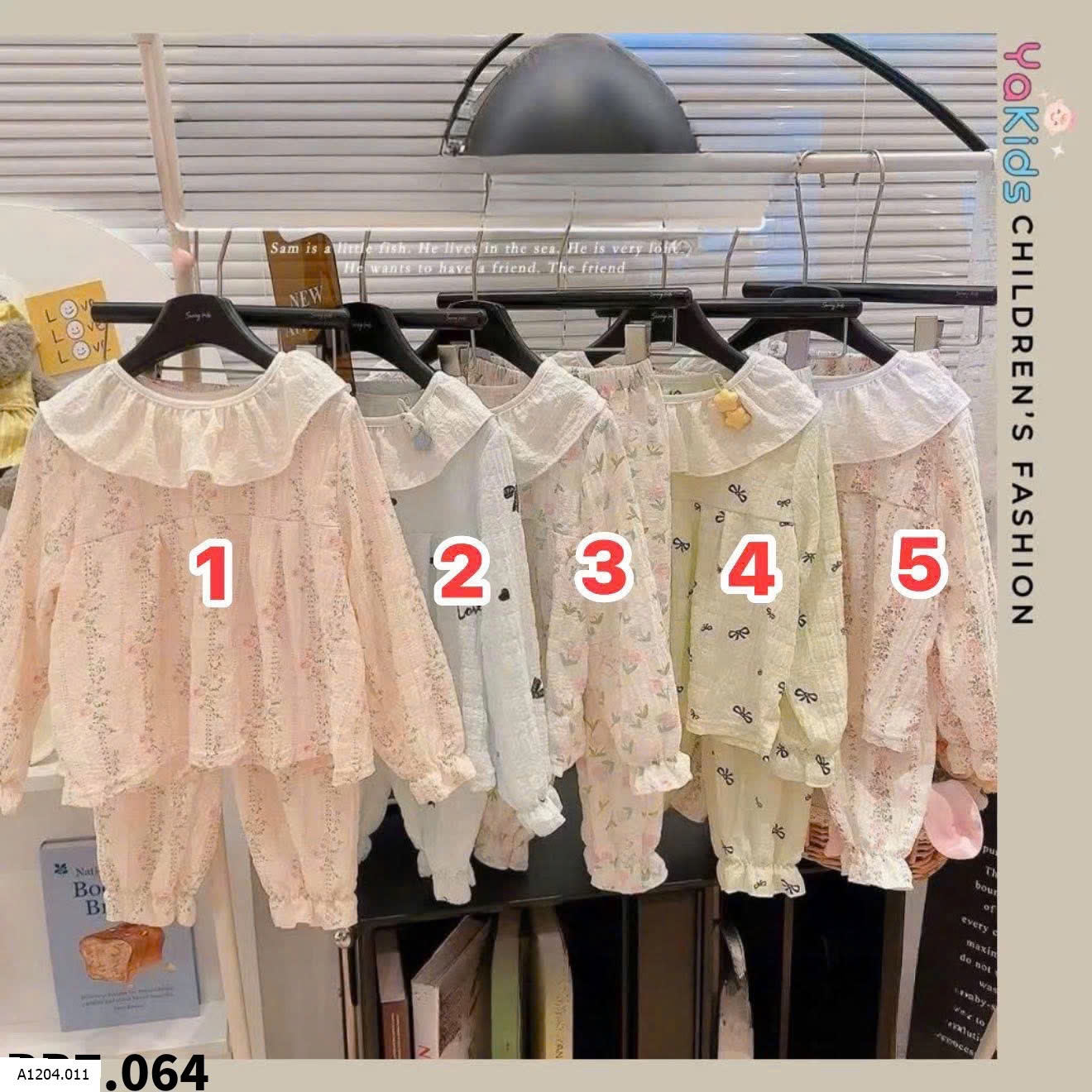 BỘ PYJAMA BÉ GÁI  Sỉ 85k