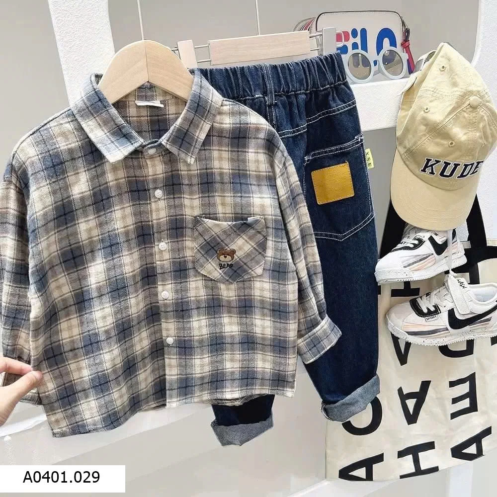 ÁO SƠ MI KẺ KACADY Giá sỉ 140ka