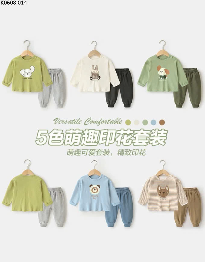 BỘ DÀI TAY CHO BÉ CUTE PANDA'S  Si 105k