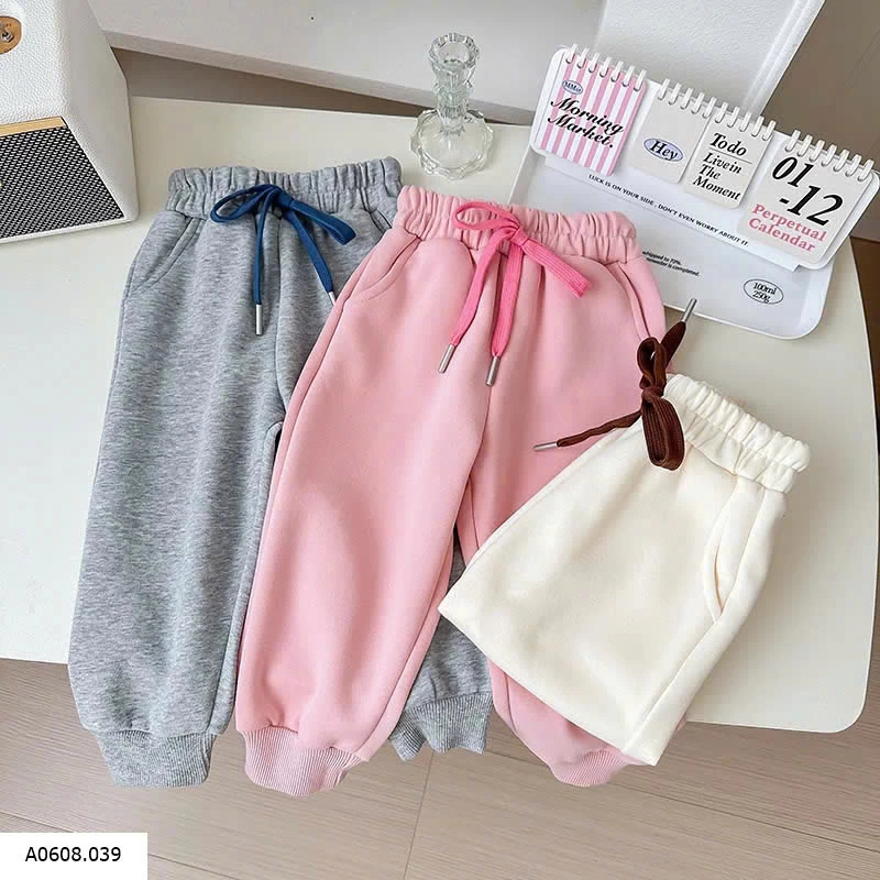 Quần nỉ thu đông siêu ấm cho bé   Sỉ 95k