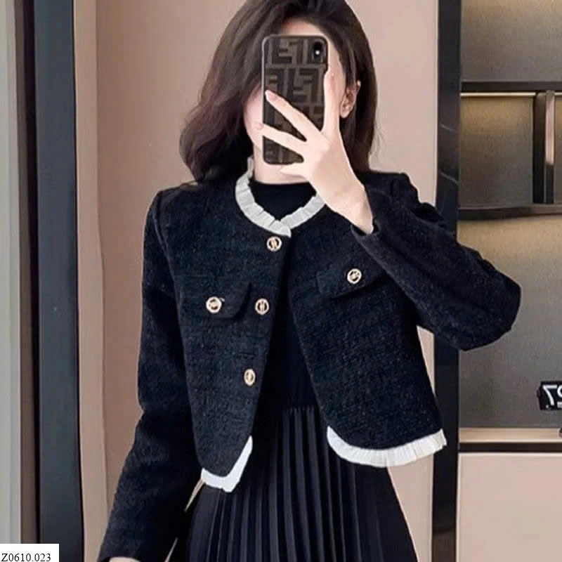 ÁO KHOÁC DẠ TWEED CHO NỮ    Giá sỉ như sau: Sz S-XL: 210k Sz 2XL : 230k 