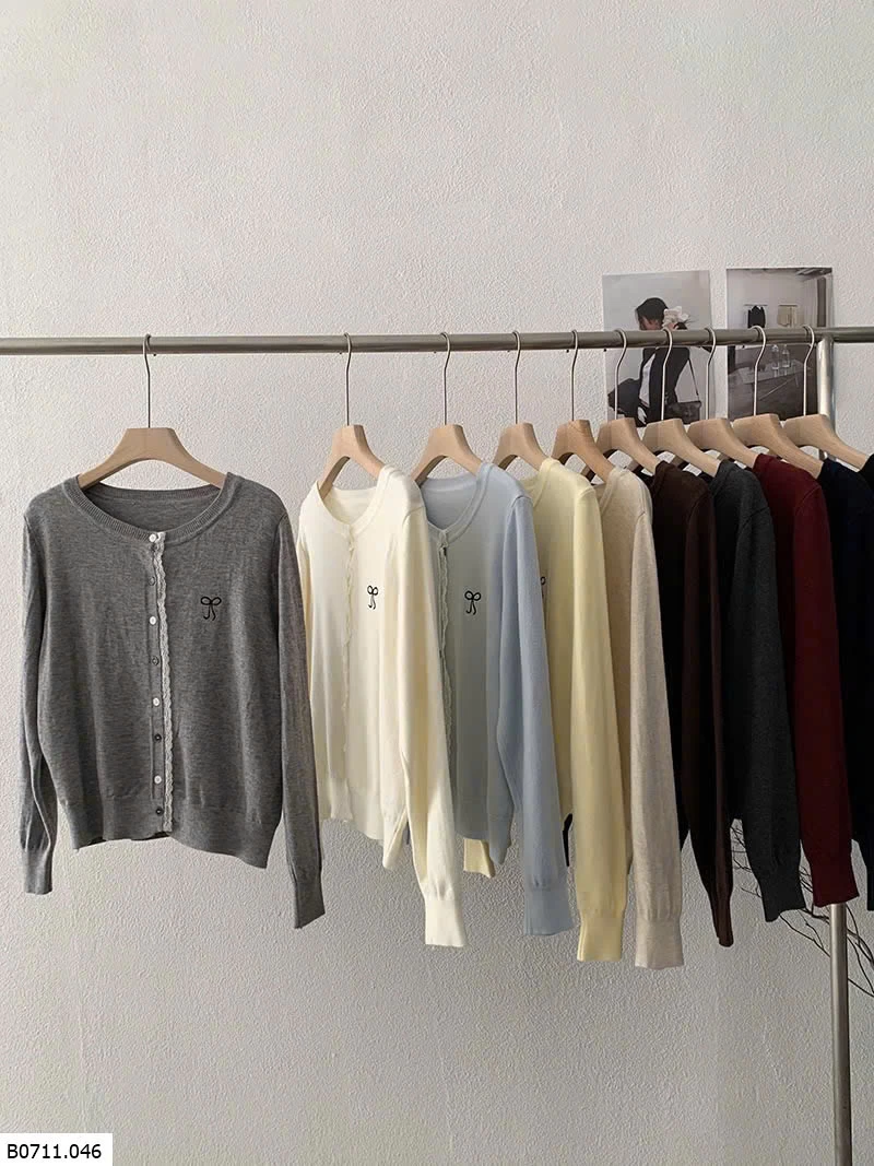 ÁO CARDIGAN THÊU NƠ   Giá sỉ 141k