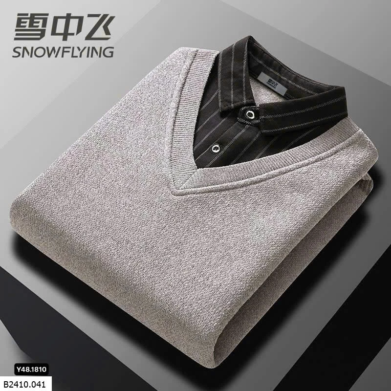 ÁO THU ĐÔNG PHỐI CỔ SƠ MI SNOWFLYING Giá sỉ 180kA