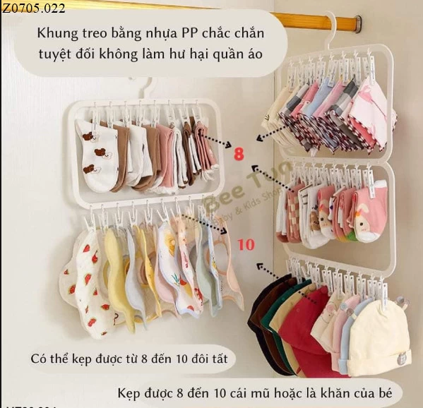 Khung treo bằng nhựa cao cấp Si loại 18 kẹp: 75k/set 2c      loại 26 kẹp: 100k/set 2c 