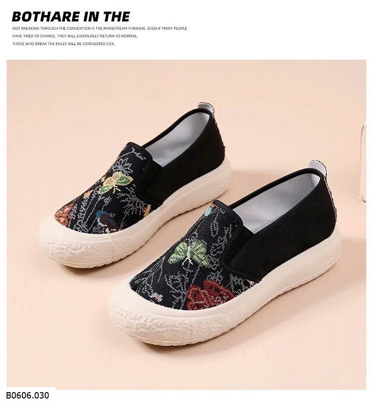 GIÀY SLIP ON THÊU  Sỉ 72k