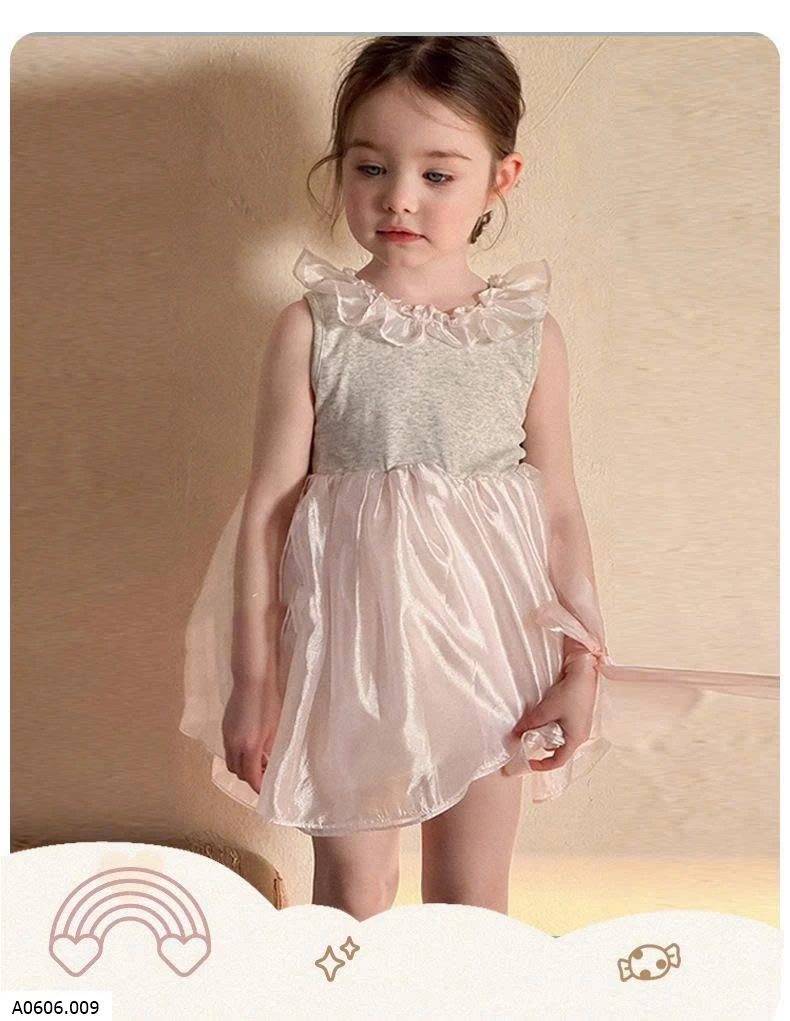 VÁY SÁT NÁCH PHỐI VOAN    Sỉ 155k