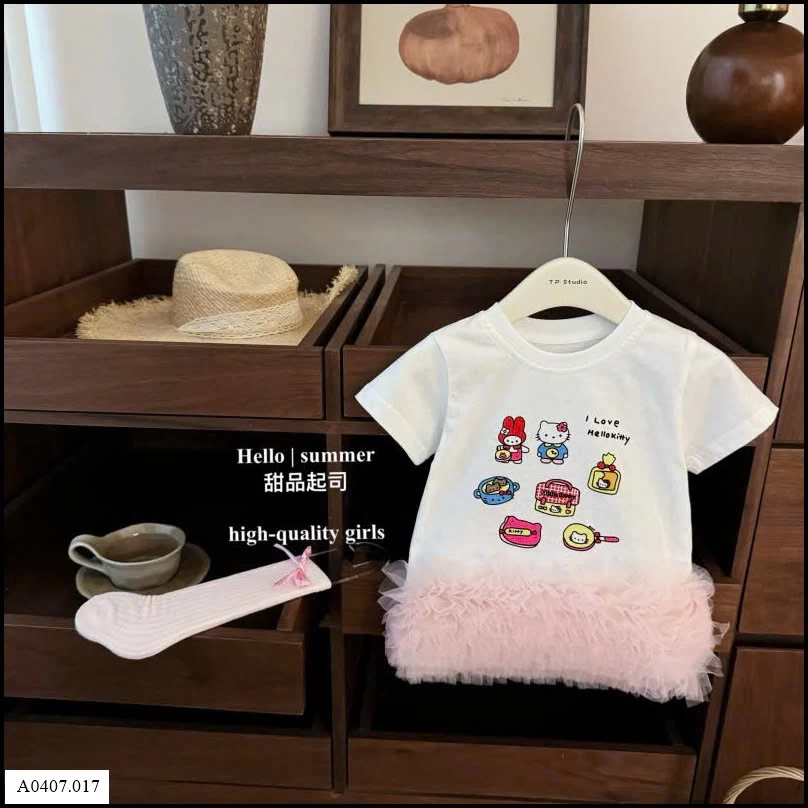 VÁY KITTY TUTU HỒNG BG Sỉ giá 155k