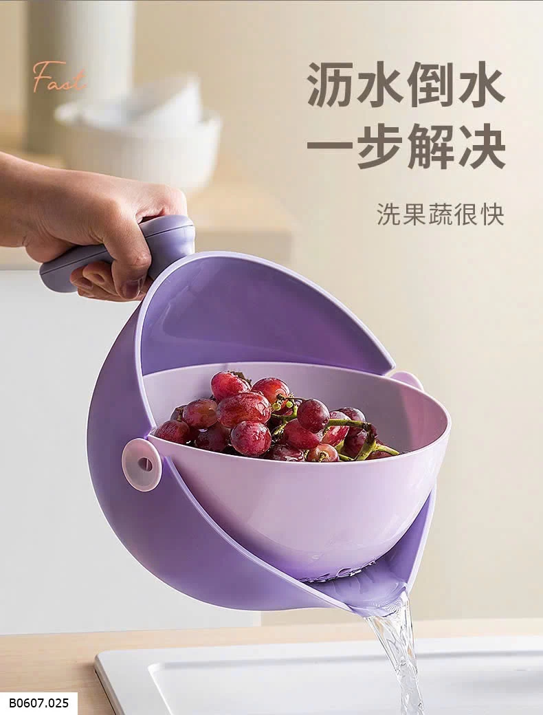 CHẬU RỬA HOA QUẢ 2IN1 Sỉ 65k
