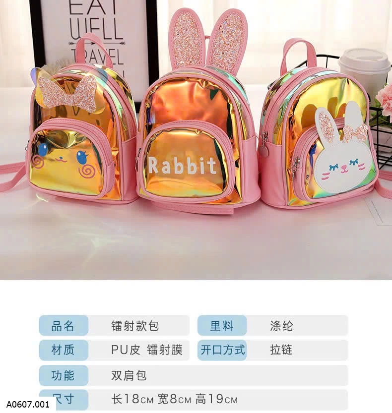 BALO THỎ RABIT CHO BE      Sỉ giá mẫu 1-3: 115k  mẫu 4-5: 131k  mẫu 6: 127k 