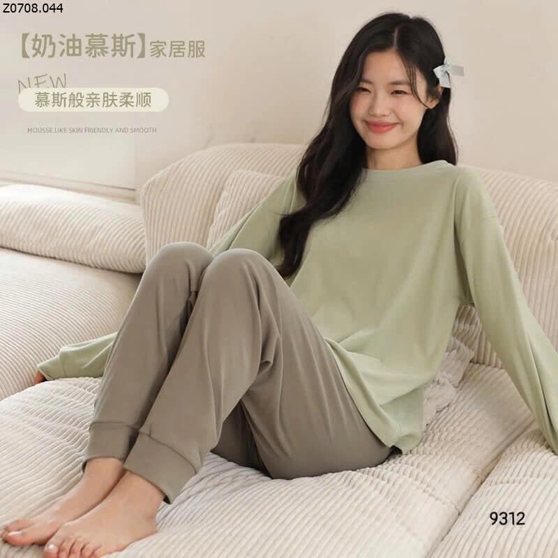 BỘ COTTON TRƠN DÀI TAY CHO NỮ Si 165K