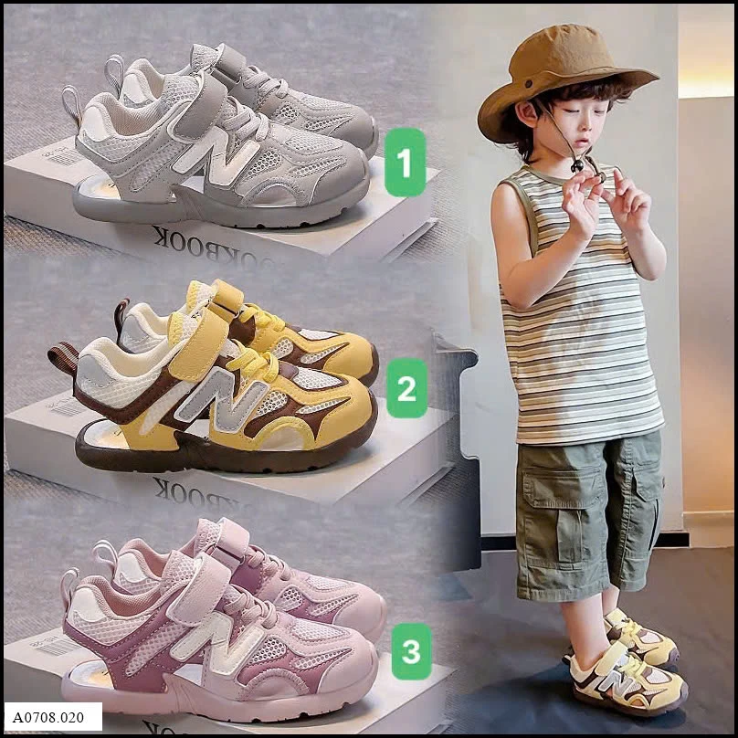GIÀY THOÁNG KHÍ HỞ GÓT CHO BÉ    Giá sỉ sz 26-31: 164k  sz 32-37: 174k 