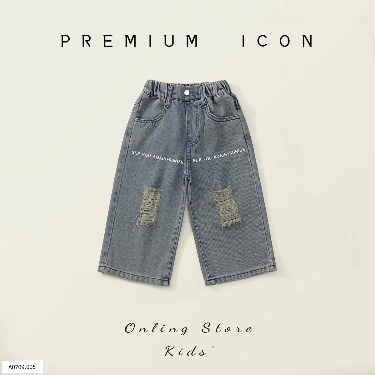 QUẦN JEAN RÁCH ỐNG ĐỨC PREMIUM   Giá sỉ 113k