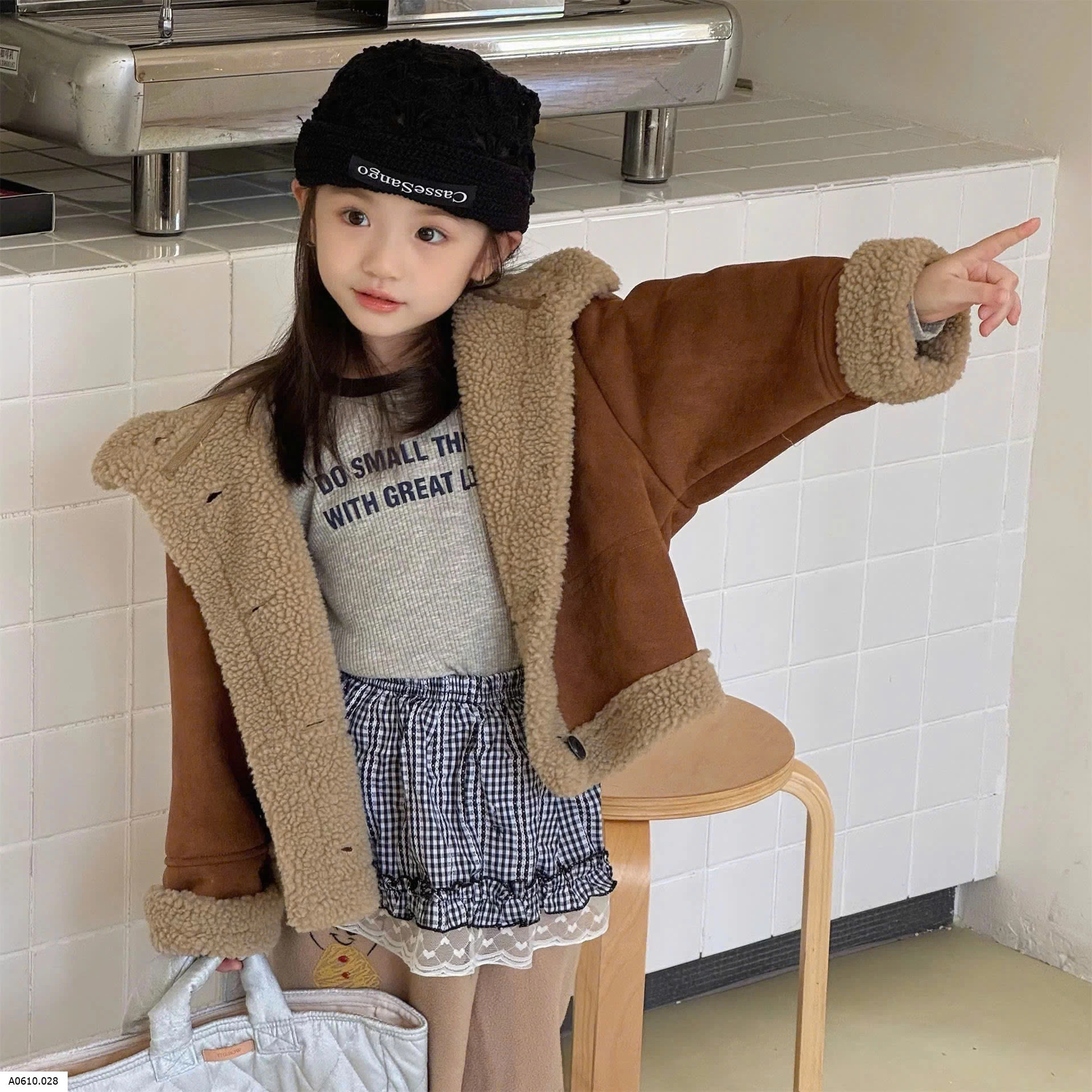 ÁO KHOÁC DA LỘN LÓT LÔNG ADBABY  Giá sỉ 257k