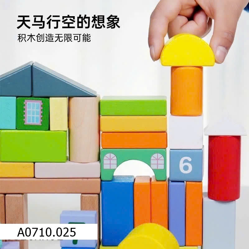 Hộp đồ chơi 100pcs khối gỗ xếp hình xuất Hàn  Giá sỉ 155k