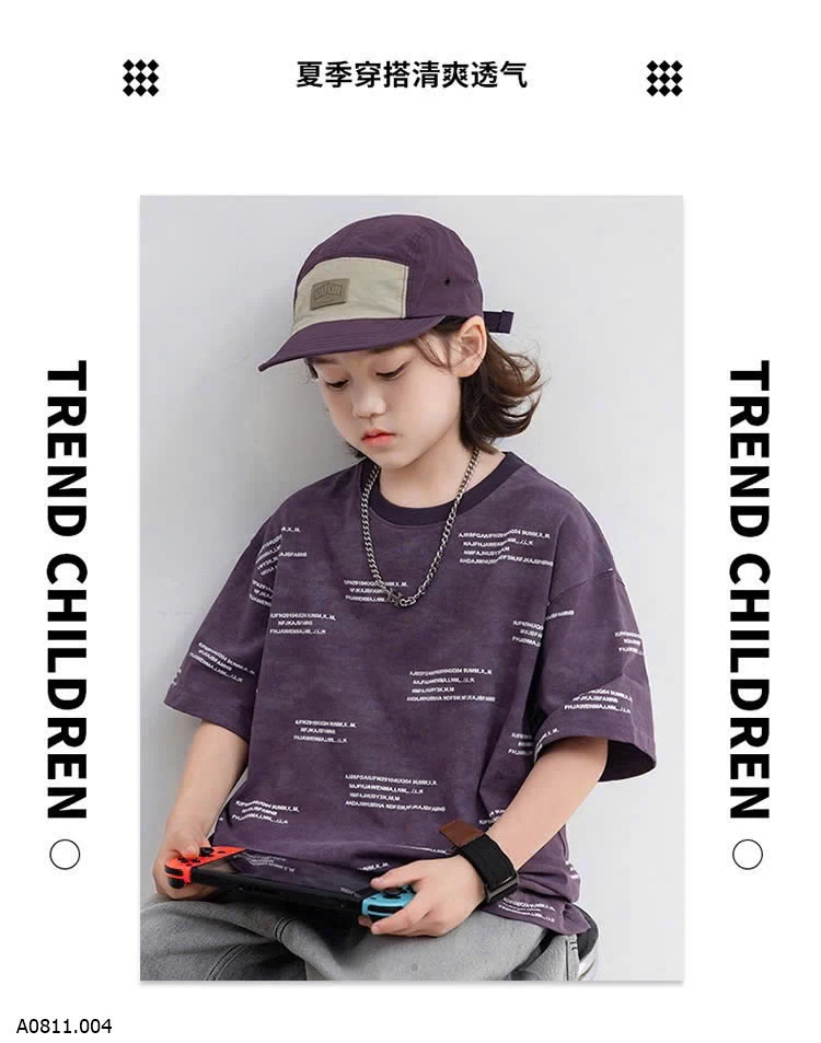 ÁO THUN TÍM IN CHỮ  Giá sỉ 161k