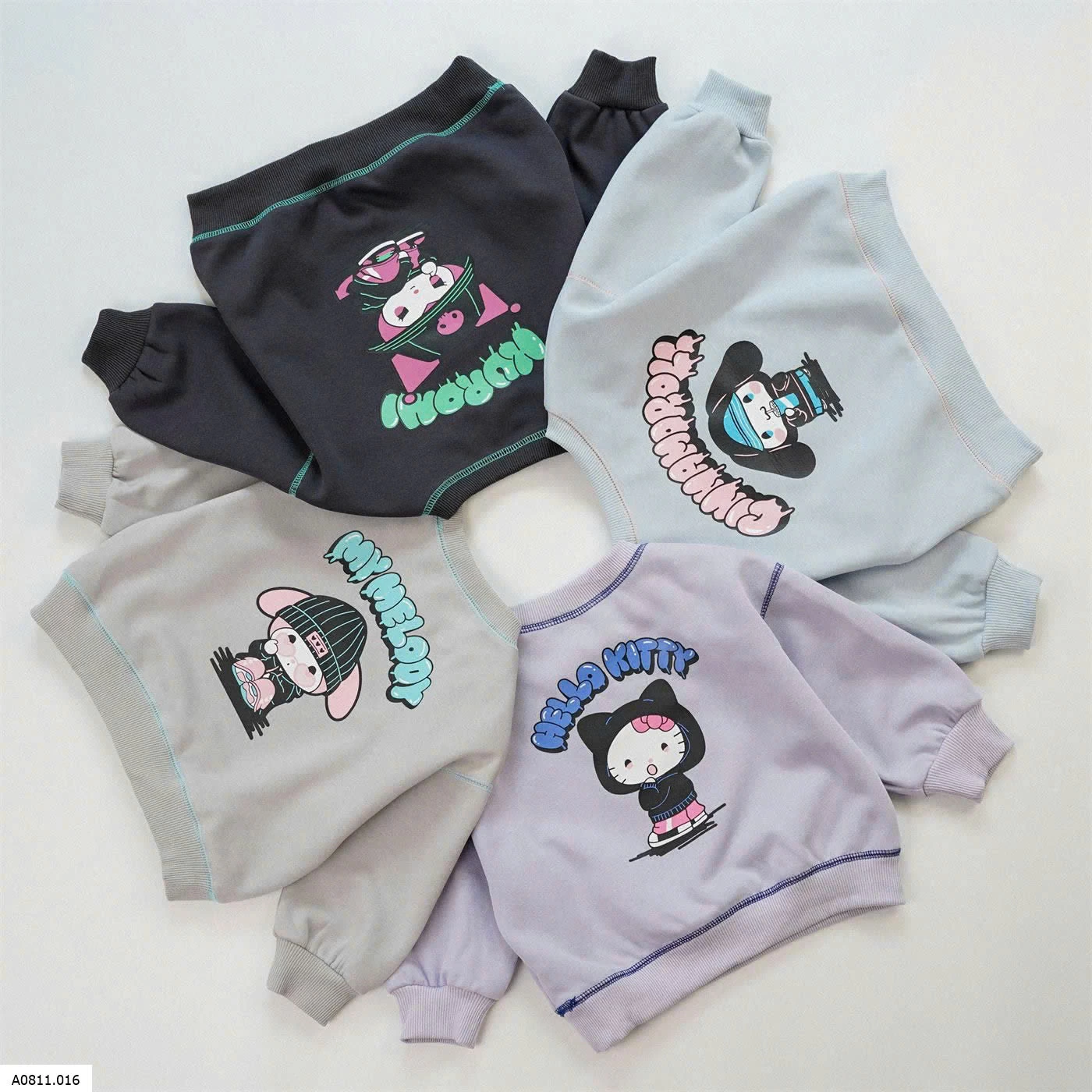 ÁO NỈ HOẠT HÌNH BG   Giá sỉ 158k