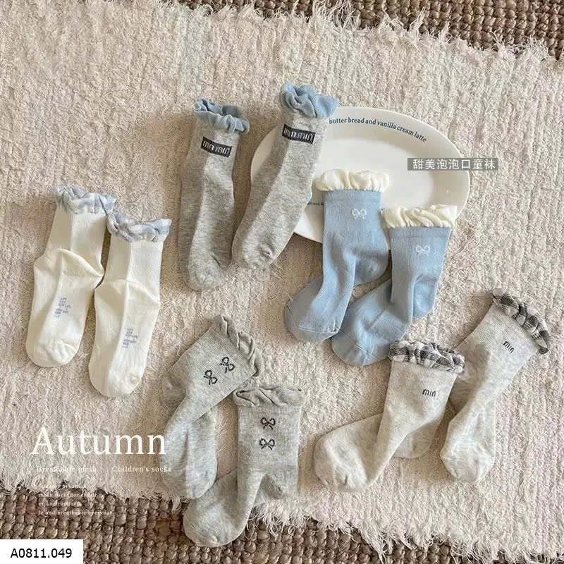 SET 10 ĐÔI TẤT BÉ GÁI  Giá sỉ 70k/set 10mix