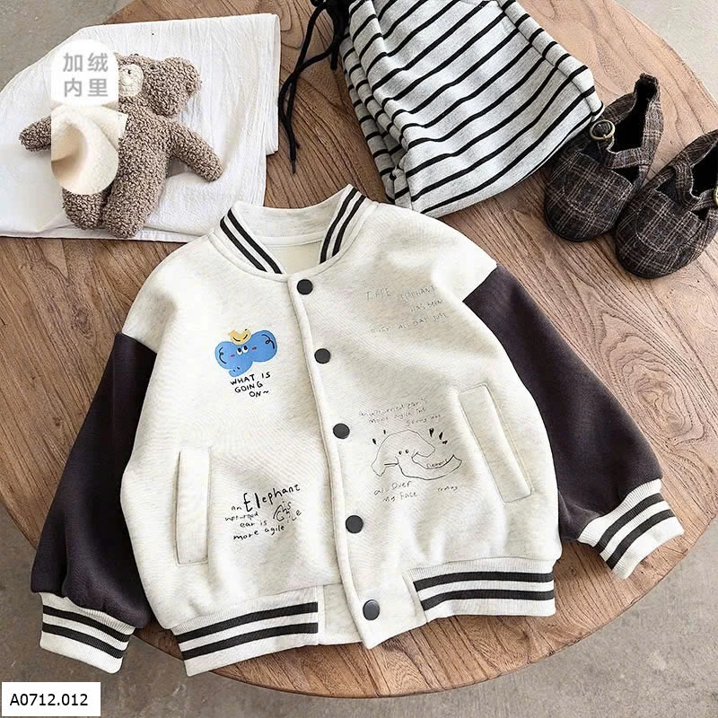 ÁO KHOÁC HỌA TIẾT CON VOI BT   Giá sỉ 225k