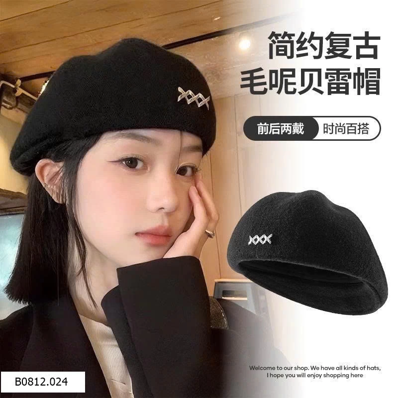 MŨ NỒI LEN MÀU TRƠN  Giá sỉ 75k