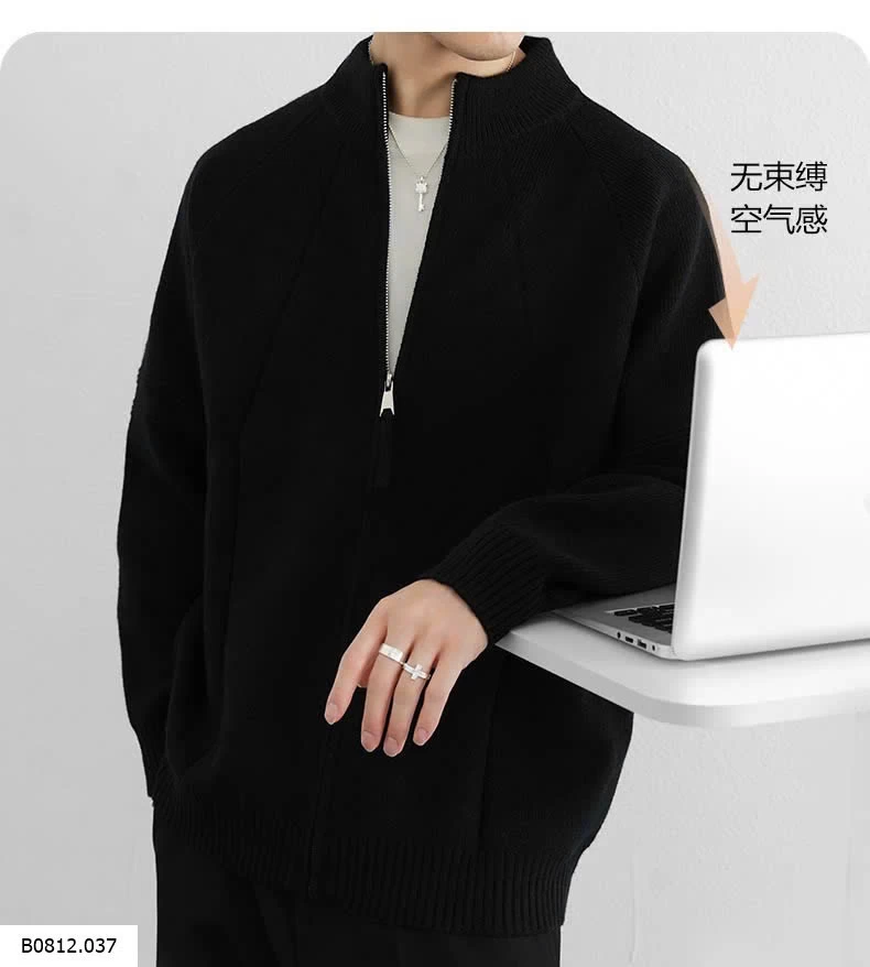 ÁO KHOÁC LEN NAM KÉO KHÓA   Giá sỉ 250k