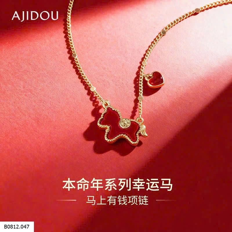 DÂY CHUYỀN NGỰA ĐỎ NHÀ AJIDOU Giá sỉ 220k