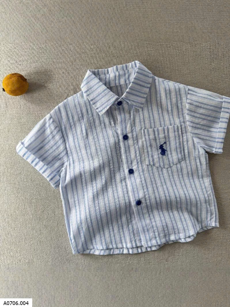 ÁO SƠ MI KẺ THÊU NGỰC   Sỉ 124k