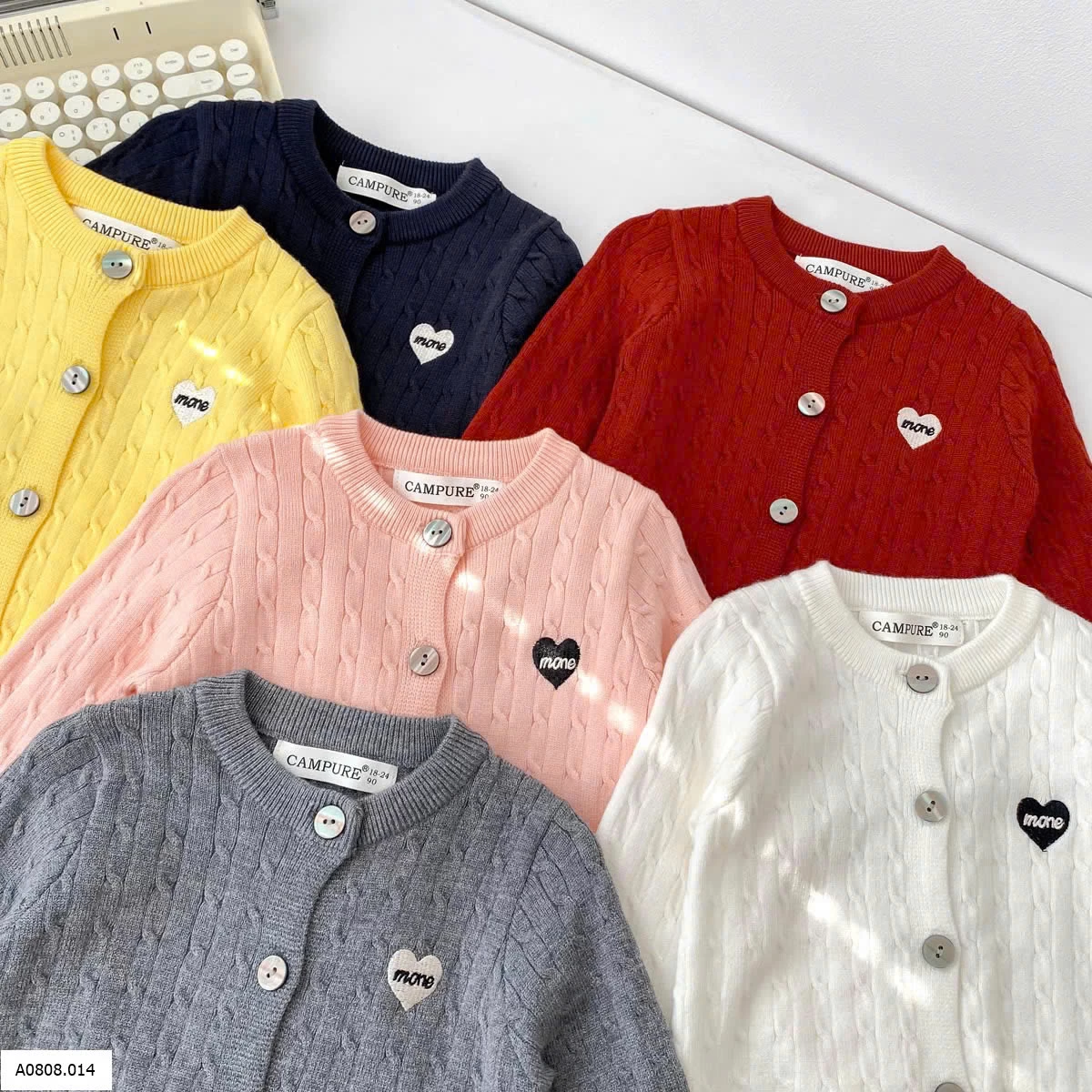 ÁO LEN CARDIGAN TRÁI TIM BG   Sỉ 124k