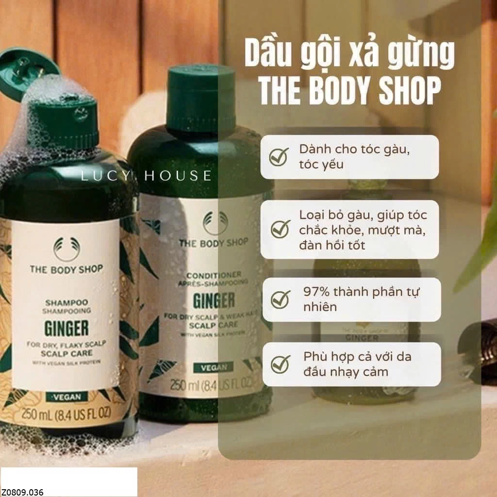 DẦU GỘI GỪNG THE BODY SHOP   Sỉ 90k