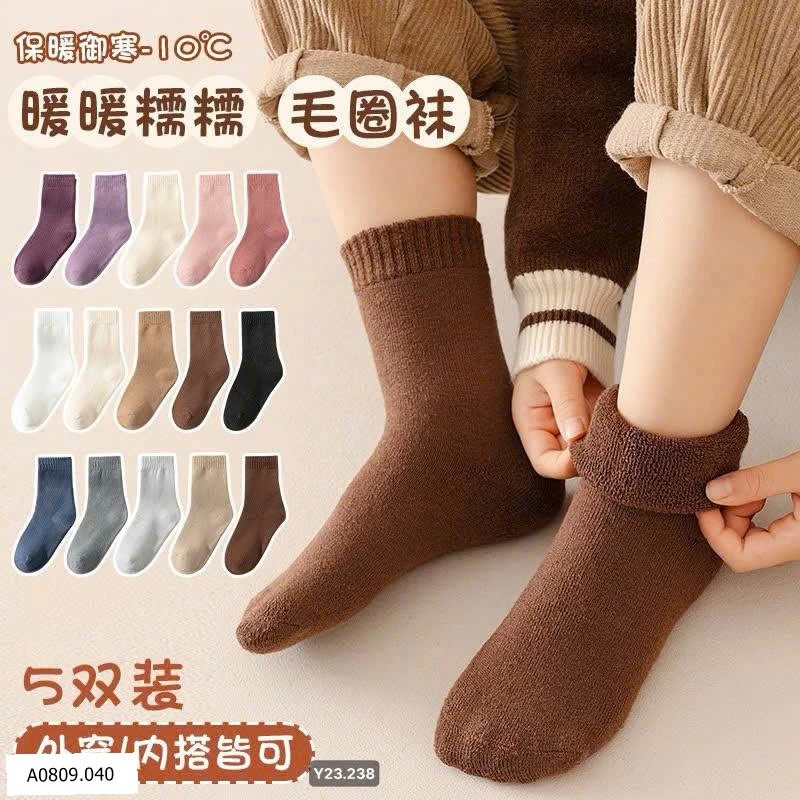 TẤT XÙ SIÊU DÀY CỔ CAO SIÊU ẤM   Giá sỉ 57k/1 set 5đ