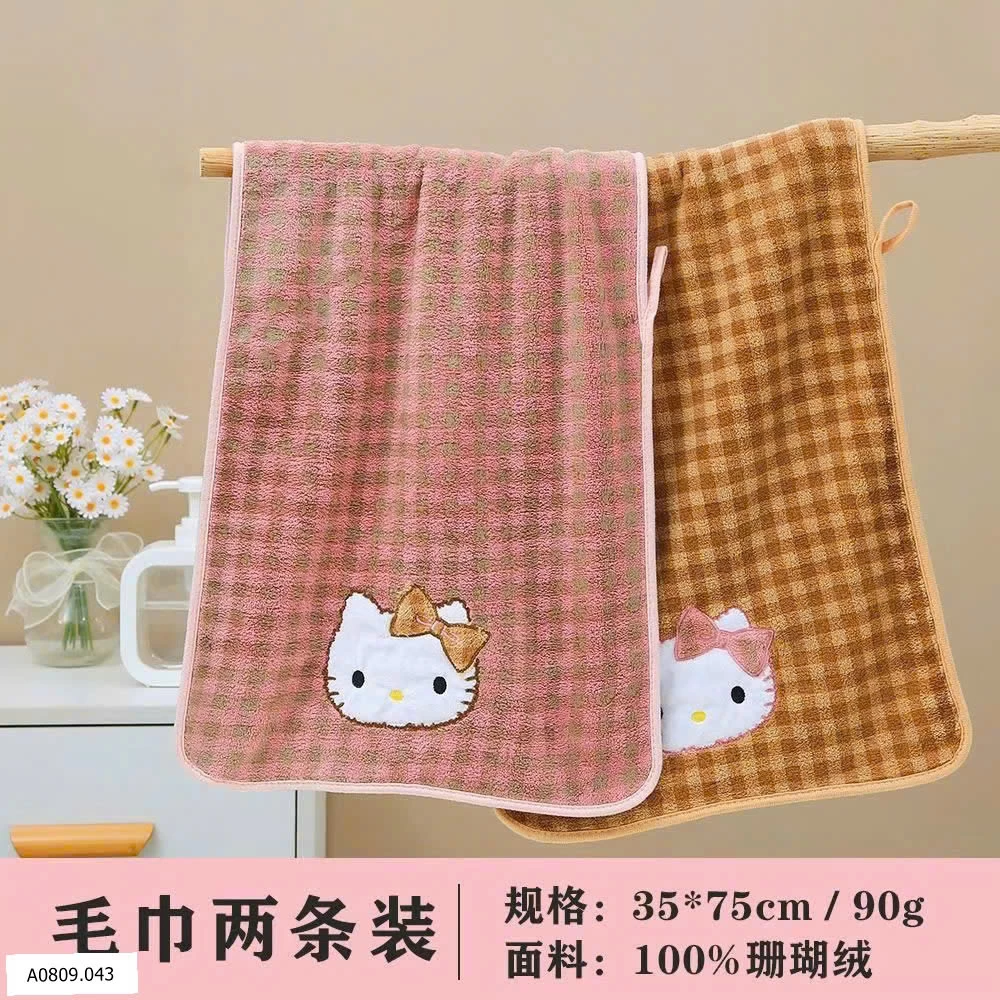 SET 2 KHĂN KITTY   Giá sỉ 63k
