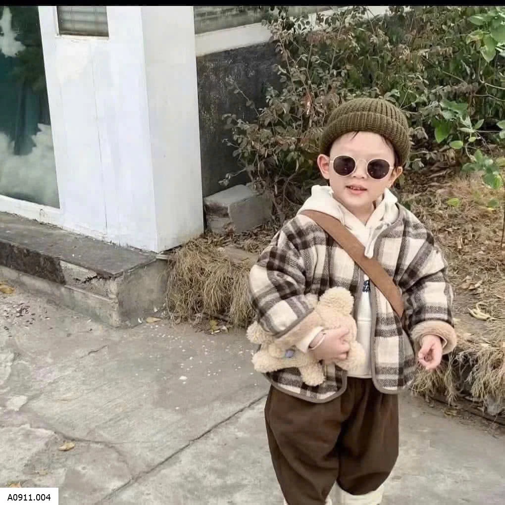 ÁO KHOÁC KẺ LÓT LÔNG SIU ẤM   Giá sỉ 113k