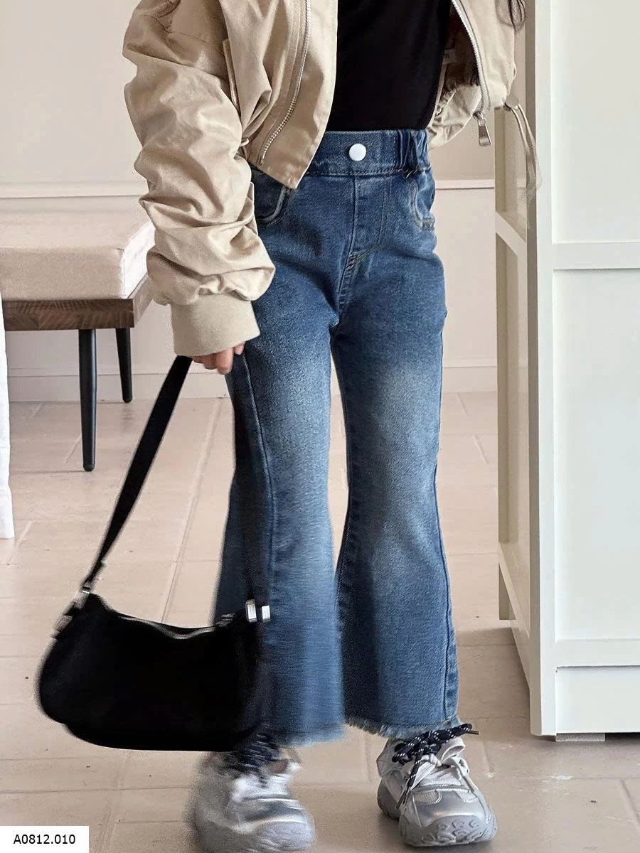 QUẦN JEAN ỐNG LOE BÉ GÁI   Giá sỉ 163k