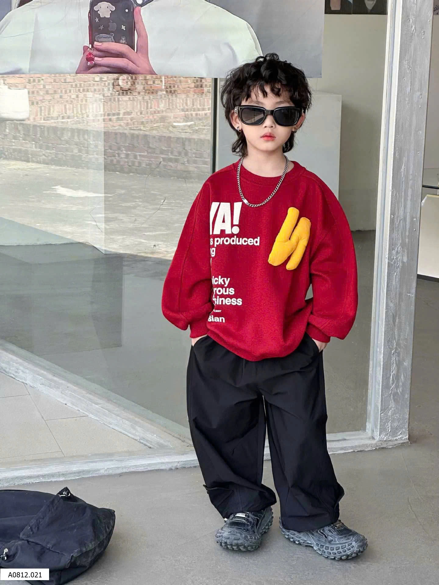 ÁO NỈ ĐỎ BÉ TRAI   Giá sỉ 165k