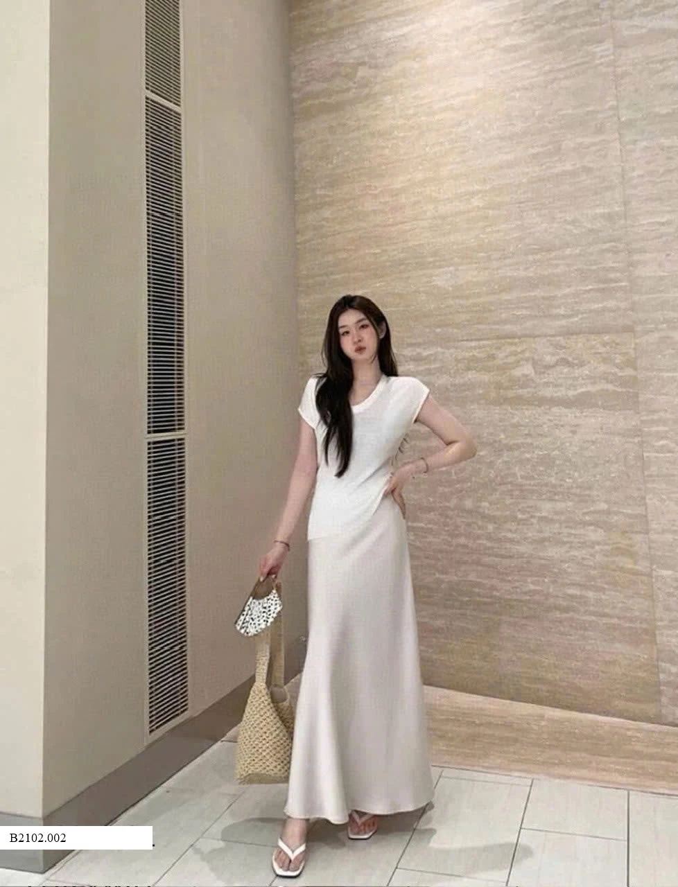Chân váy lụa satin cực tôn dáng. Sỉ 195kA