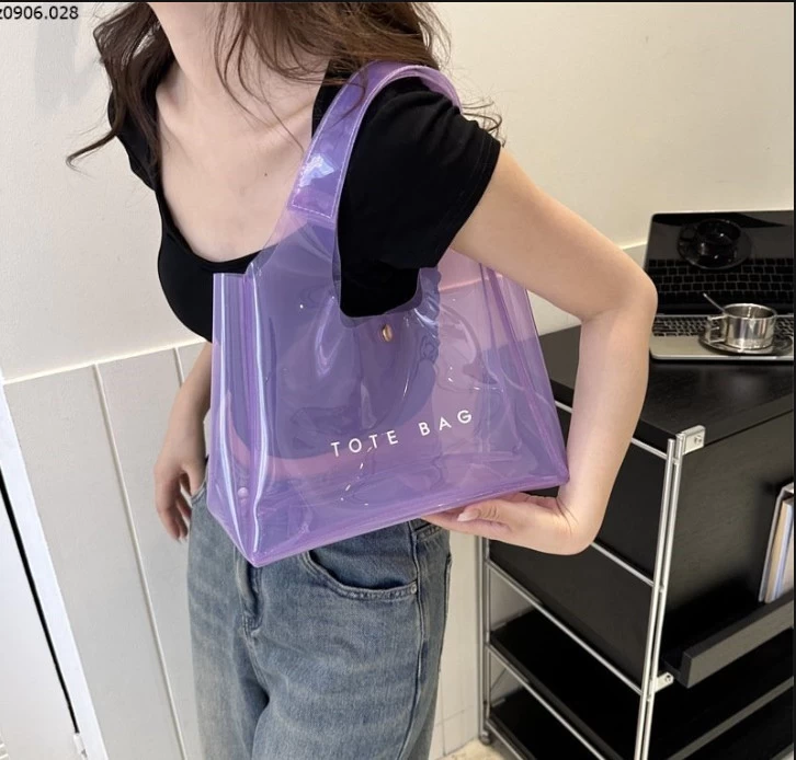 TÚI PU TRONG SUỐT TOTE BAG Sỉ 101k