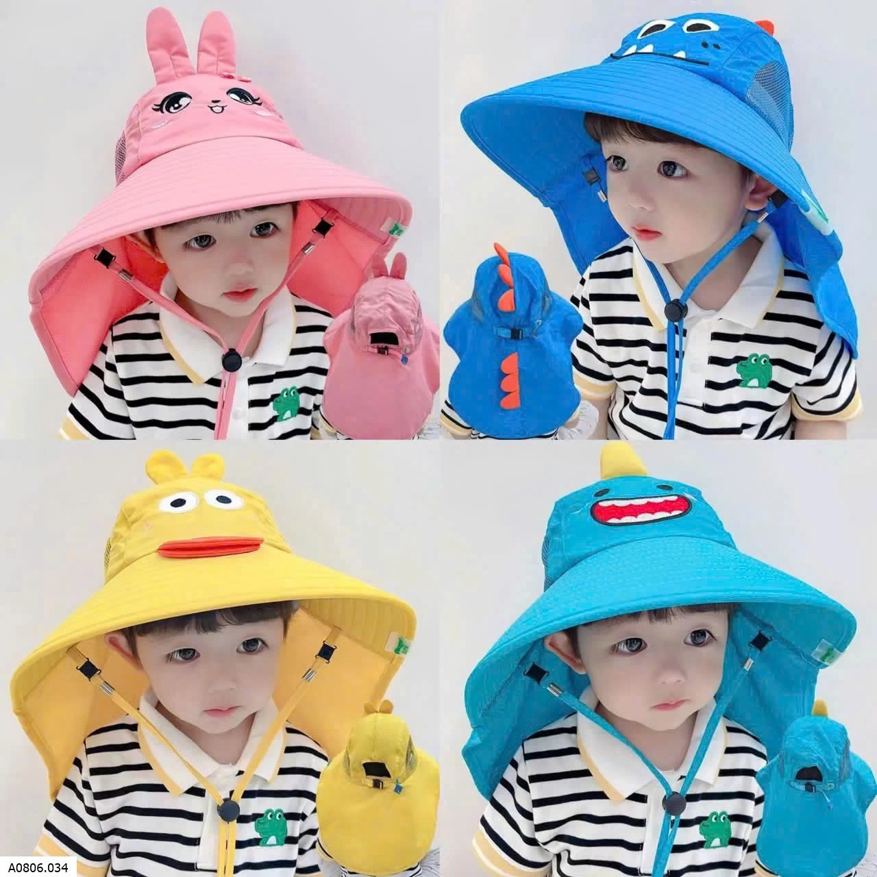 MŨ CHỐNG NẮNG RỘNG VÀNH CHO BÉ Sỉ 45k