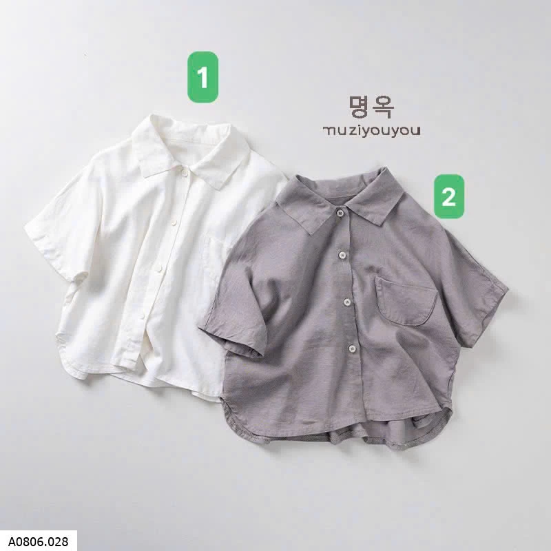 ÁO SƠ MI CỘC TAY CHO BÉ TRAI Sỉ 140k