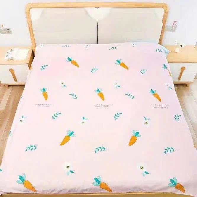 CHIẾU ĐIỀU HÒA MÀU HỒNG CÀ RỐT KÈM 2 VỎ GỐI SỈ 220K
