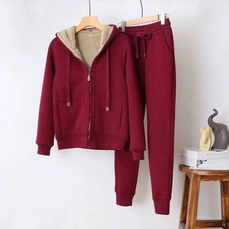 BỘ NỈ LÓT LÔNG CHO NỮ (RÁCH ĐƯỜNG CHỈ GẤU ÁO , MAY LẠI ĐƯỢC ) SALE 80K 