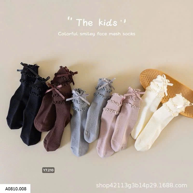 SET 5 TẤT NƠ BÈO BG   Giá sỉ 100k/s